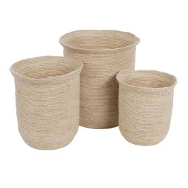 Cesta Multiusos Natural Junco 40 x 40 x 45 cm (3 Piezas) Precio: 75.79000044. SKU: B1AR57D7FE