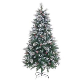 Árbol de Navidad Blanco Rojo Verde Natural PVC Metal 240 cm Precio: 242.95000004. SKU: B1366KBCC7