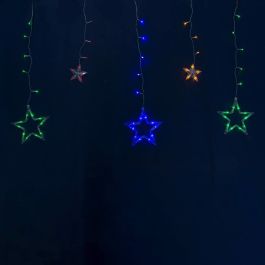 Cortina de Luces LED Multicolor Estrellas