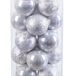 Bolas de Navidad Plateado Plástico 6 x 6 x 6 cm (20 Unidades)