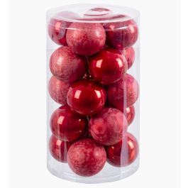 Bolas de Navidad Rojo Plástico 6 x 6 x 6 cm (20 Unidades)
