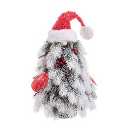 Árbol de Navidad Blanco Rojo Verde Plástico Polyfoam Tejido 21 x 21 x 45 cm Precio: 34.95000058. SKU: B15P2L3N22