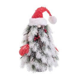 Árbol de Navidad Blanco Rojo Verde Plástico Polyfoam Tejido 21 x 21 x 45 cm Precio: 33.4999995. SKU: B15P2L3N22