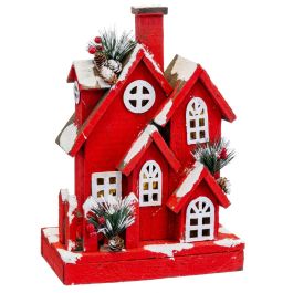 Adorno Navideño Rojo Madera Casa 24 x 13 x 33 cm Precio: 37.3769005566. SKU: B13ZCHSFA5