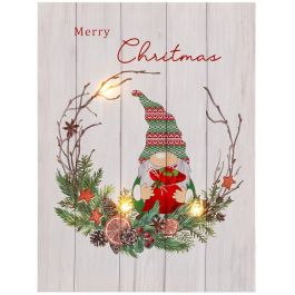 Cuadro Navidad Multicolor Madera Lienzo 30 x 40 x 1,8 cm Precio: 16.94999944. SKU: B1JWXKNF23