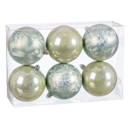 Bolas de Navidad Verde Plástico Ø 8 cm 23,5 X 16 X 8 CM (6 Unidades) Precio: 9.0749998427. SKU: B1DRB6Q98H