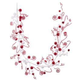 Guirnalda de Navidad Blanco Rojo Plástico Foam 180 cm Precio: 30.94999952. SKU: B14AKZ7AK2