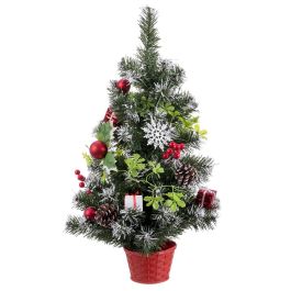 Árbol de Navidad Rojo Multicolor Plástico Piñas 60 cm