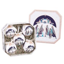 Bolas de Navidad Multicolor Polyfoam Reyes Magos 7,5 x 7,5 x 7,5 cm (5 Unidades)