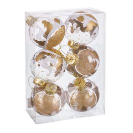 Bolas de Navidad Dorado Plástico 8 cm (6 Unidades) Precio: 14.95000012. SKU: B16293X7LZ