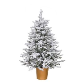 Árbol de Navidad Dorado Polietileno Nevado 58 x 58 x 90 cm Precio: 64.95000006. SKU: B12TSMK4JL