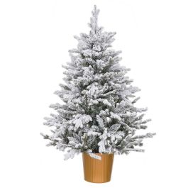 Árbol de Navidad Dorado Polietileno Nevado 82 x 82 x 120 cm Precio: 128.95000008. SKU: B12BJJSHG3