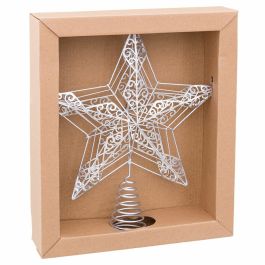 Estrella de Navidad Plateado Metal 25 x 5,5 x 30 cm