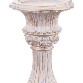 Candelabro Blanco Resina Navidad 10 x 10 x 29 cm