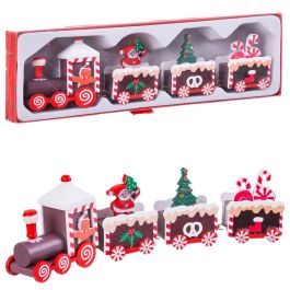 Adorno Navideño Multicolor Tren 20 x 4,5 x 2,5 cm