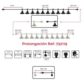 Guirnalda de Luces LED Chateau E27 23 x 22 x 12 cm