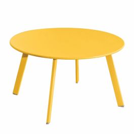 Mesa auxiliar Marzia Acero Mostaza 70 x 70 x 40 cm Mesa auxiliar Marzia Acero Mostaza 70 x 70 x 40 cm