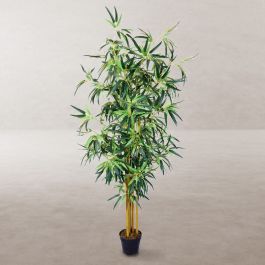 Planta Decorativa Cemento Tejido Bambú 150 cm