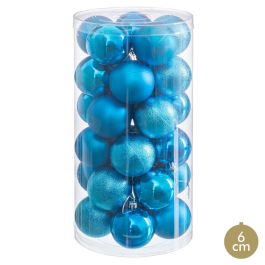 Bolas de Navidad Azul Plástico Ø 6 cm (30 unidades) Precio: 14.5079001331. SKU: B18Y3CERHC