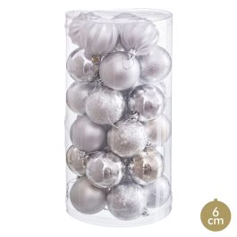 Bolas de Navidad Plateado Plástico Ø 6 cm (30 unidades) Precio: 14.5079001331. SKU: B1JG3KRCYQ