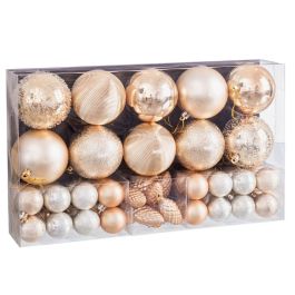 Bolas de Navidad Dorado Plástico (50 Unidades) Precio: 21.49999995. SKU: B1E4AGQFC4