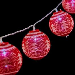 Guirnalda de Bolas LED 2 m Árbol de Navidad Ø 6 cm Rojo Blanco Precio: 8.94999974. SKU: S3612594