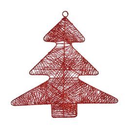 Adorno Navideño Rojo Metal Árbol de Navidad 36,7 x 0,2 x 37,5 cm Precio: 2.95000057. SKU: B12G55YX6K