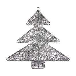 Adorno Navideño Plateado Árbol de Navidad 36,7 x 0,2 x 37,5 cm Metal Plástico Precio: 2.95000057. SKU: B1DAKP3JRZ