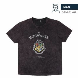Camiseta de Manga Corta Hombre Harry Potter Gris Gris oscuro