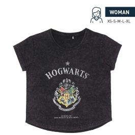 Camiseta de Manga Corta Mujer Harry Potter Gris Gris oscuro