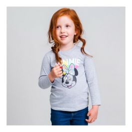 Camiseta de Manga Larga Infantil Minnie Mouse Gris