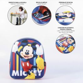 Mochila Infantil 3D Luces Mickey Azul Oscuro