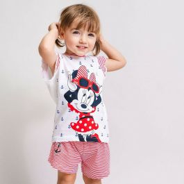 Pijama de Verano Minnie Mouse Blanco Rojo