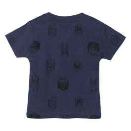 Camiseta de Manga Corta Infantil Marvel Azul oscuro