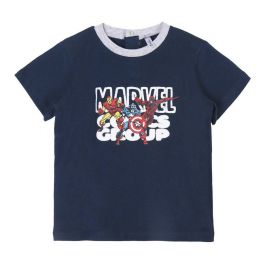 Camiseta de Manga Corta Infantil Marvel Gris 2 Unidades
