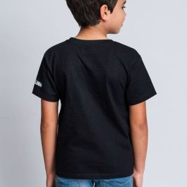 Camiseta de Manga Corta Infantil The Mandalorian Negro