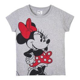 Camiseta de Manga Corta Infantil Minnie Mouse Gris