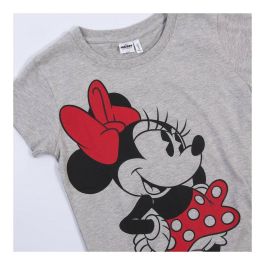 Camiseta de Manga Corta Infantil Minnie Mouse Gris