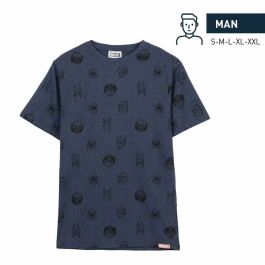 Camiseta de Manga Corta Hombre Marvel Azul oscuro Adultos