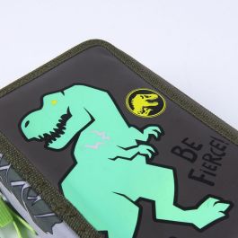 Estuche Escolar con Accesorios Jurassic Park Estuche Escolar Verde oscuro (12,5 x 6,5 x 19,5 cm)