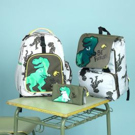 Estuche Escolar con Accesorios Jurassic Park Multicolor Verde oscuro Estuche Escolar con Accesorios Jurassic Park Multicolor Verde oscuro