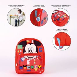 Mochila Escolar Mickey Mouse Rojo (25 x 30 x 12 cm)