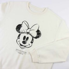 Sudadera sin Capucha Mujer Minnie Mouse Beige