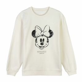 Sudadera sin Capucha Mujer Minnie Mouse Beige