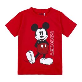 Camiseta de Manga Corta Infantil Mickey Mouse Rojo
