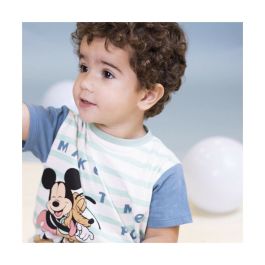 Camiseta de Manga Corta Mickey Mouse Multicolor Infantil