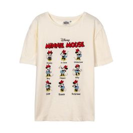 Camiseta de Manga Corta Infantil Minnie Mouse Beige