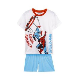Pijama Infantil The Avengers Gris Azul Blanco