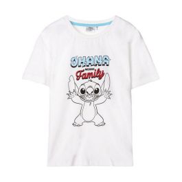 Camiseta de Manga Corta Stitch Blanco