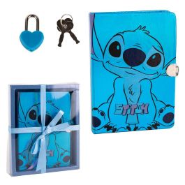 Diario Stitch Azul 16,5 x 21 x 3 cm